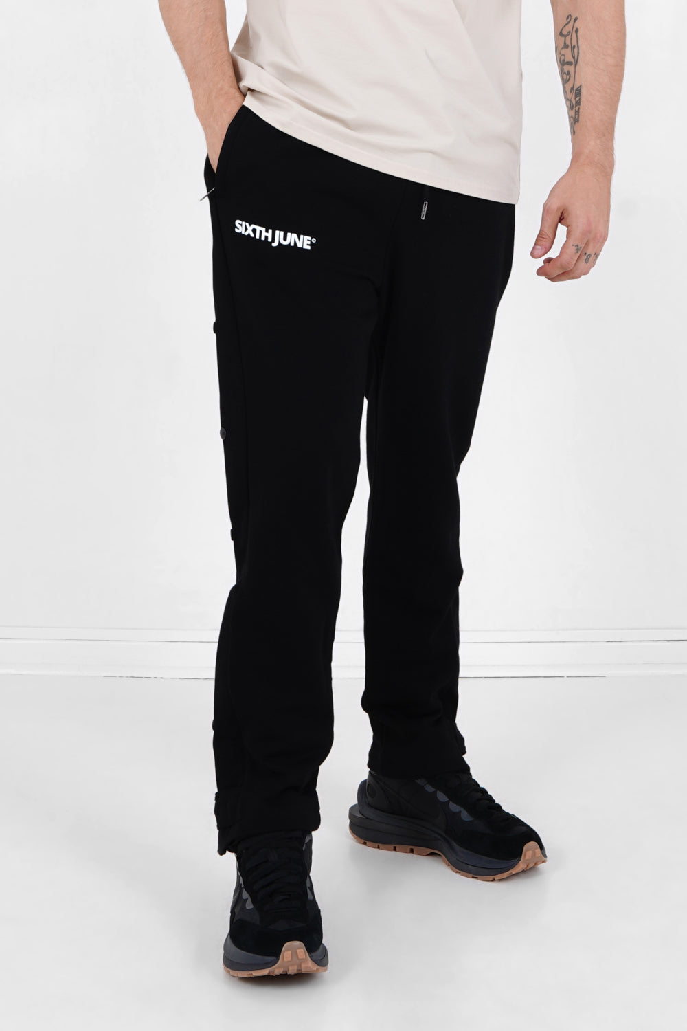 Sixth June - Pantalon jogging boutons Noir