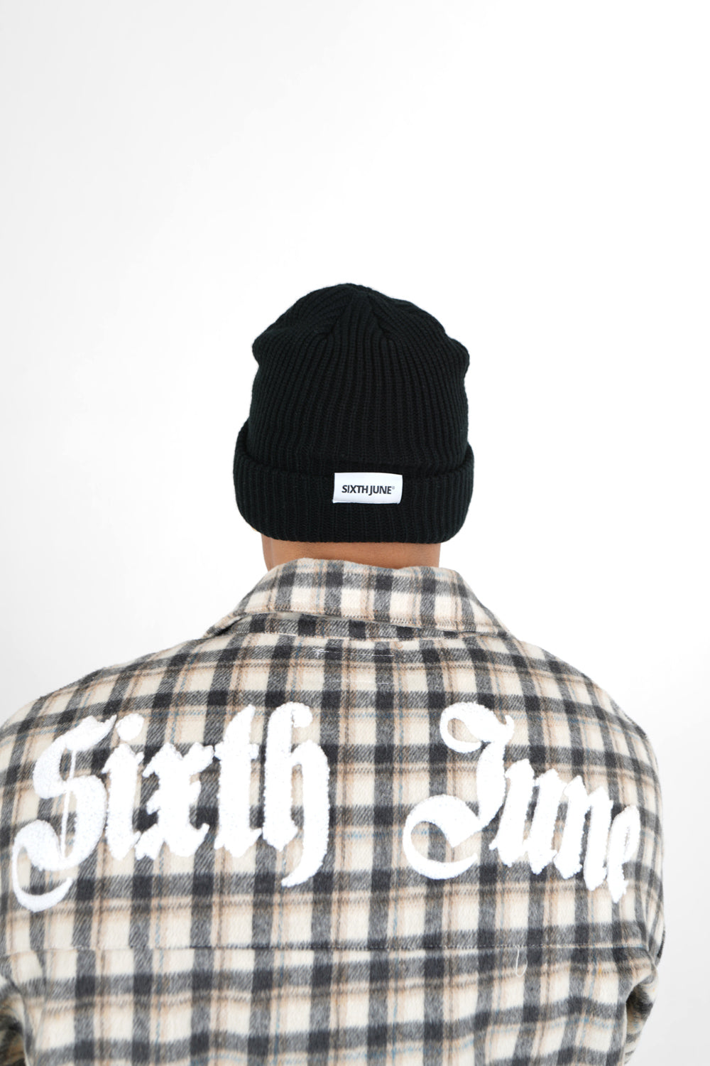 Sixth June - Chemise tartan patch bouclette Gris