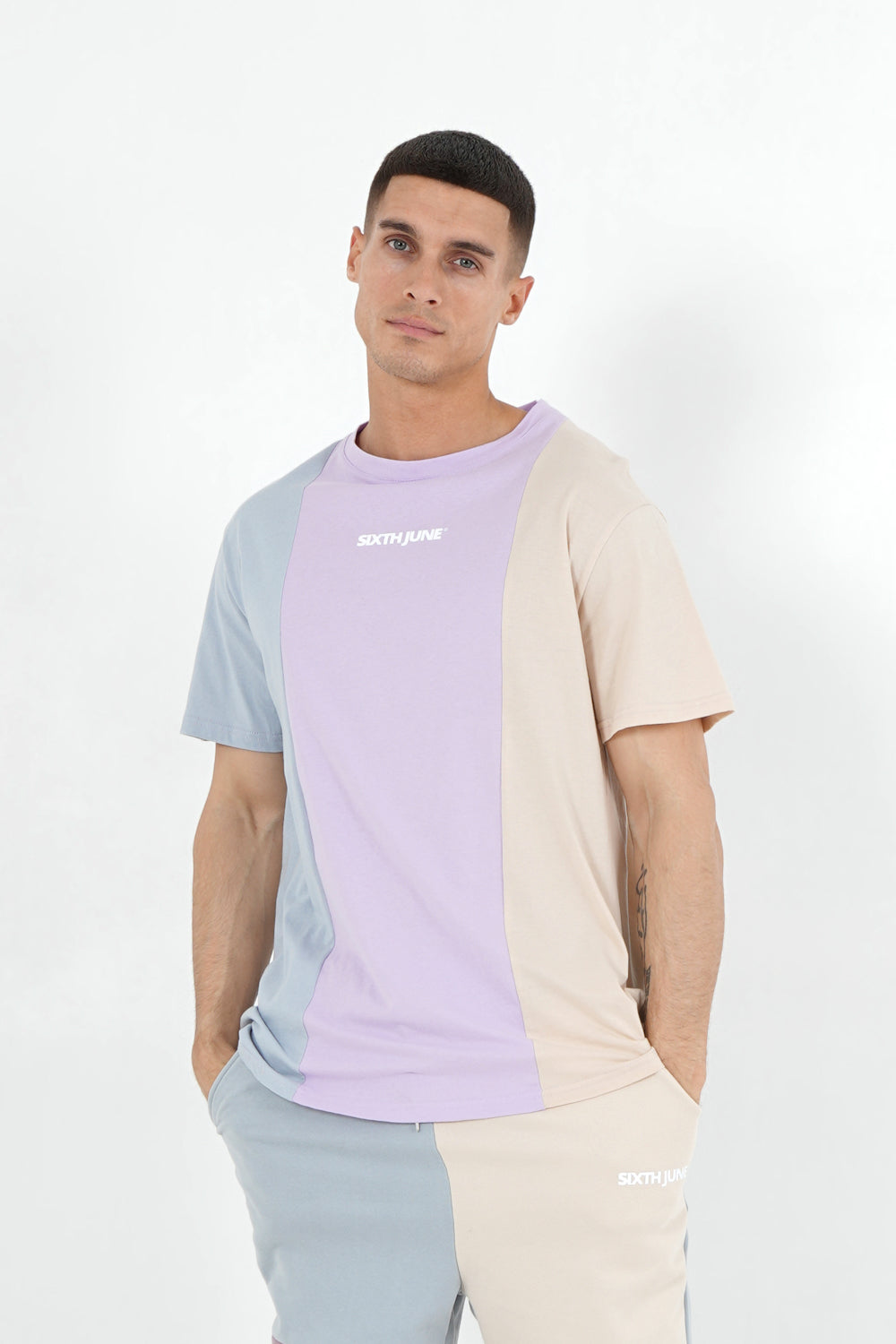 Sixth June - T-shirt tricolore logo Multicolore