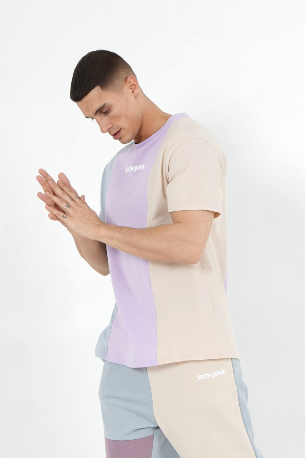 Sixth June - T-shirt tricolore logo Multicolore