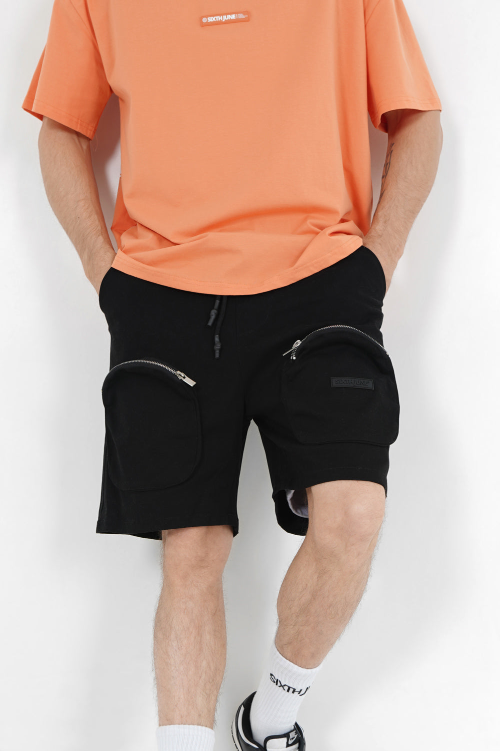 Sixth June - Short utilitaire poches Noir