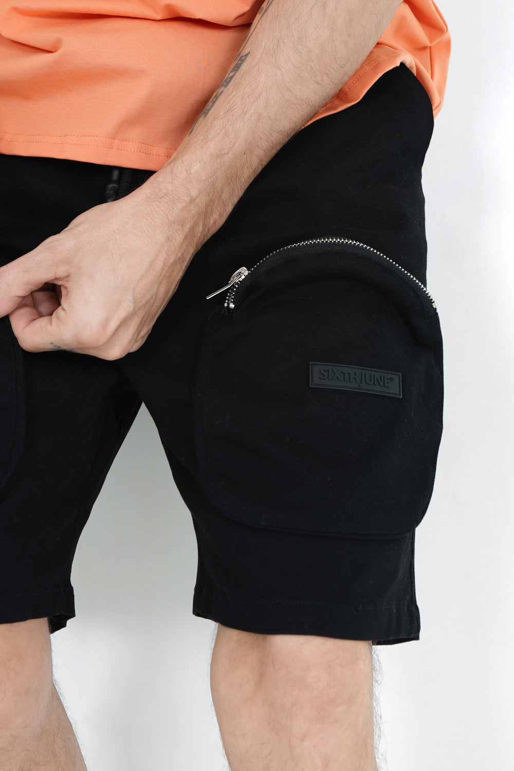 Sixth June - Short utilitaire poches Noir