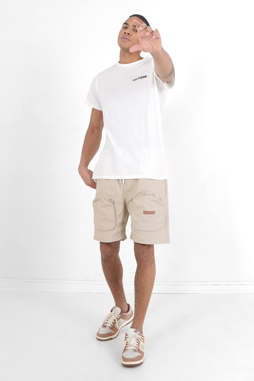 Sixth June - Short utilitaire poches Beige