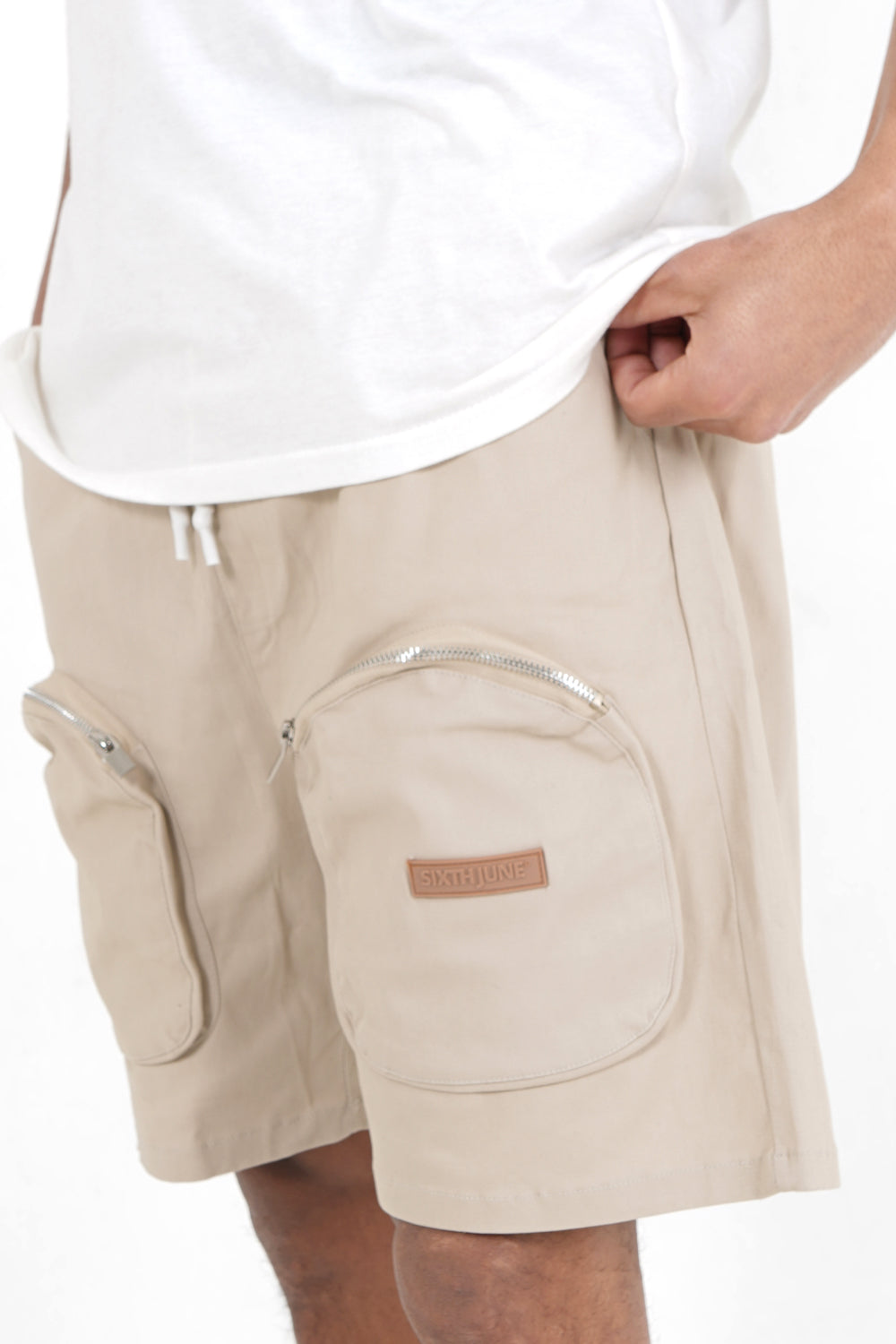 Sixth June - Short utilitaire poches Beige