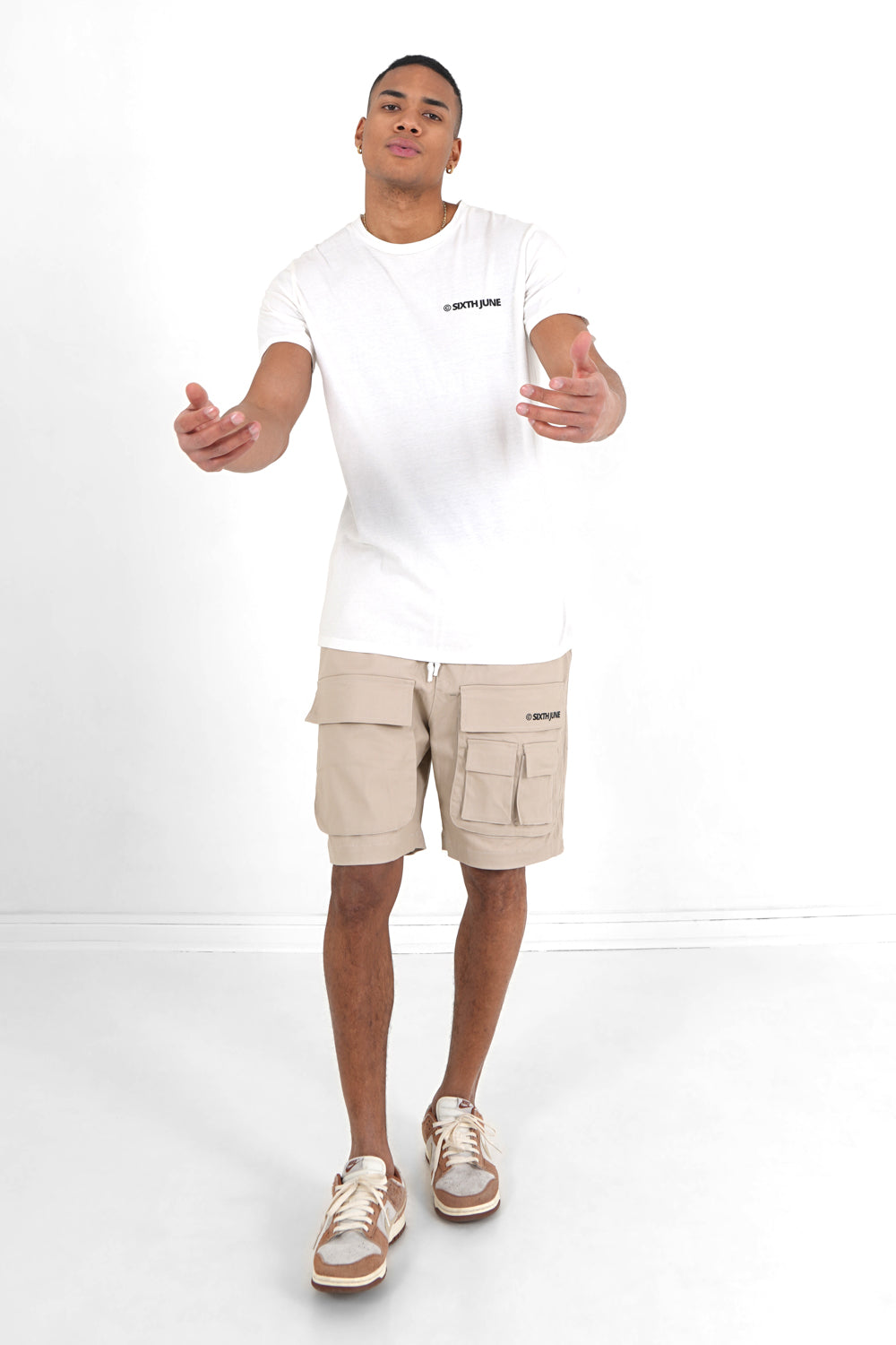 Sixth June - Short utilitaire logo Beige