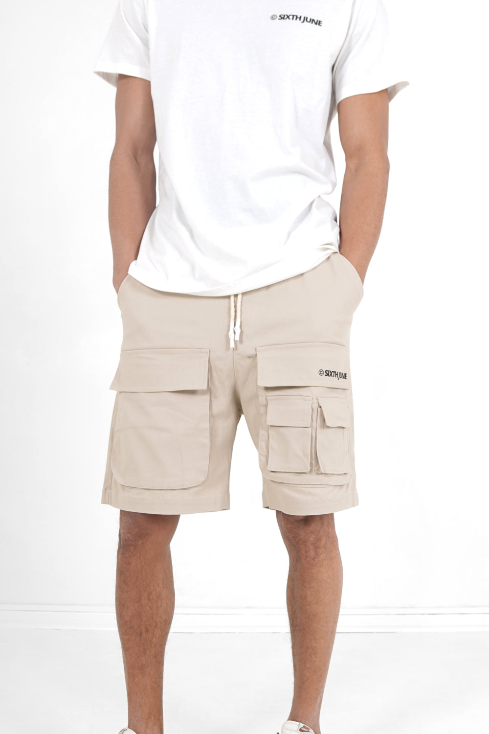 Sixth June - Short utilitaire logo Beige
