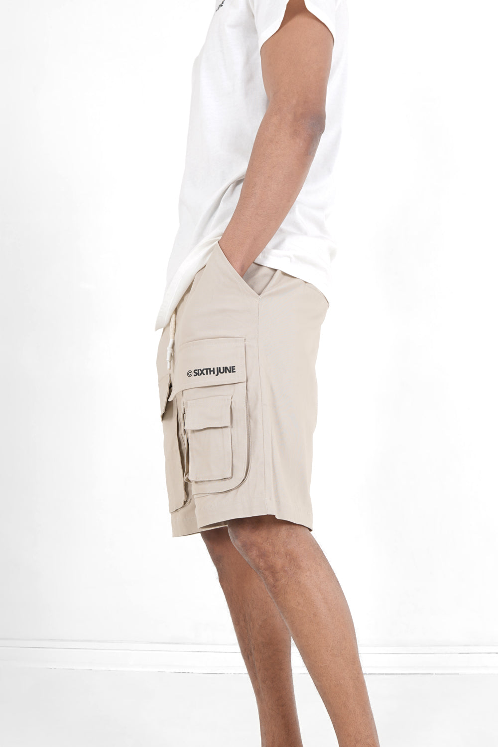 Sixth June - Short utilitaire logo Beige