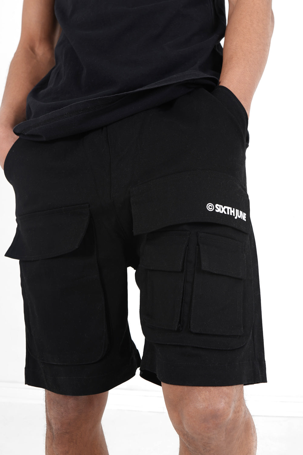 Sixth June - Short utilitaire logo Noir