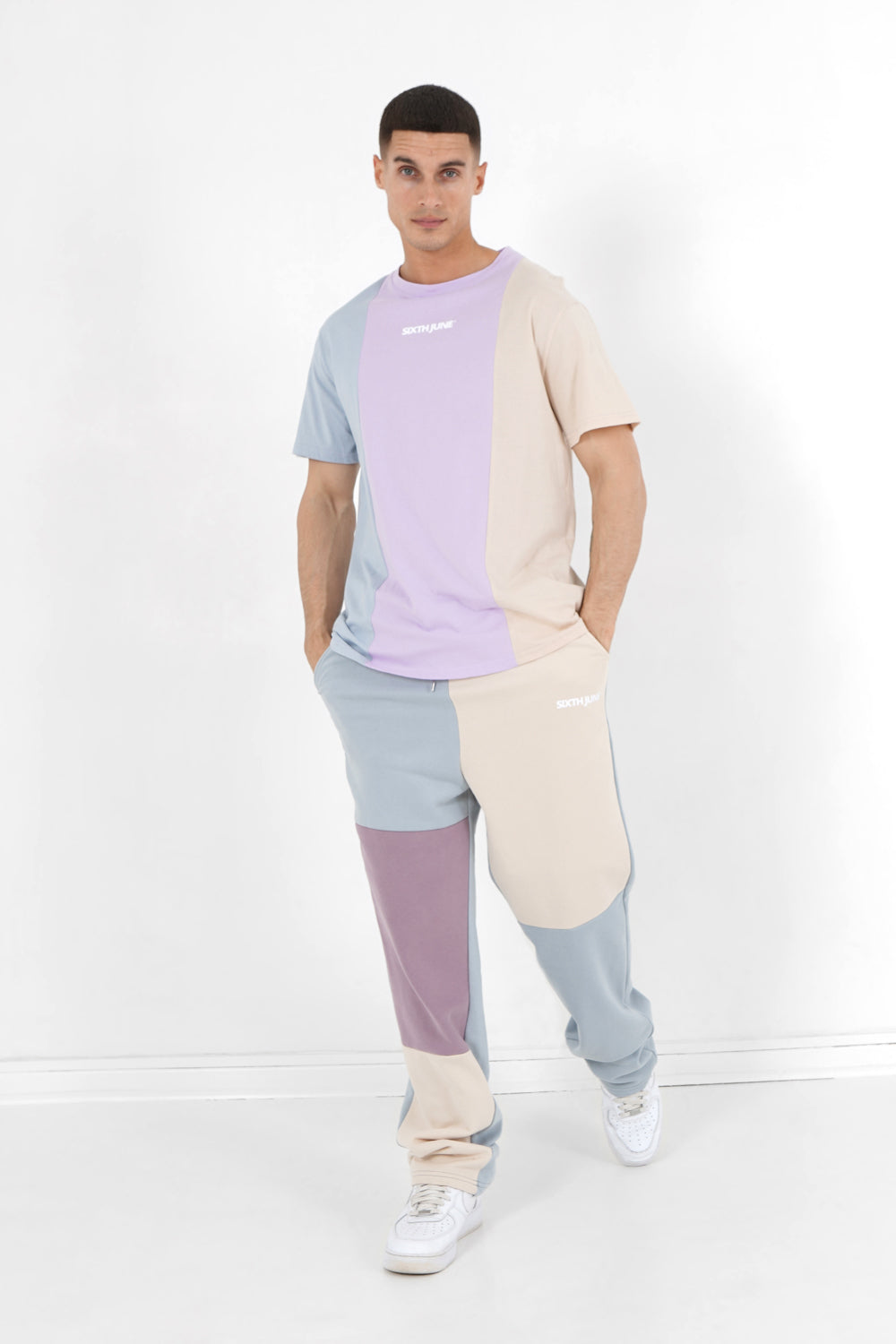 Sixth June - Jogging droit tricolore Multicolore