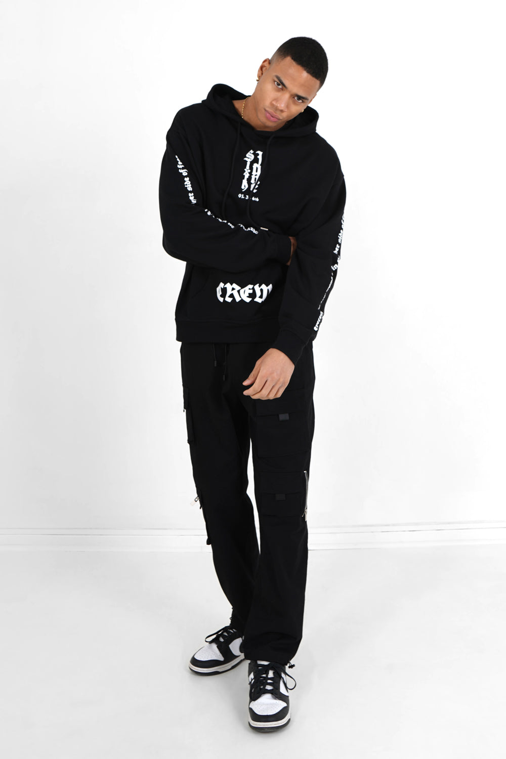 Sixth June - Sweatshirt capuche imprimé gotique Noir