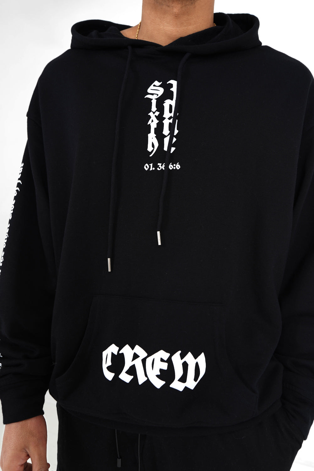 Sixth June - Sweatshirt capuche imprimé gotique Noir