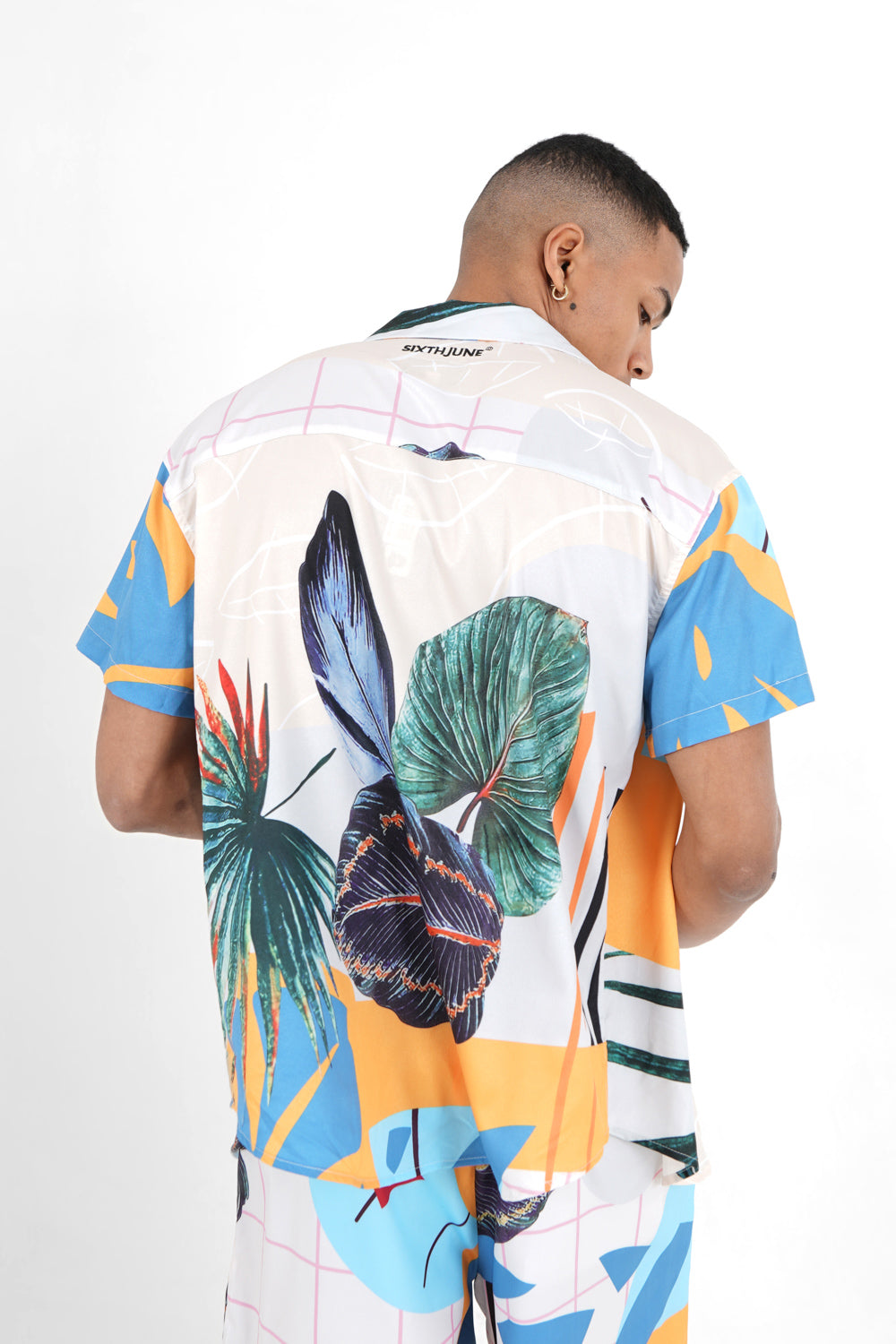 Sixth June - Chemise fluide tropical Blanc