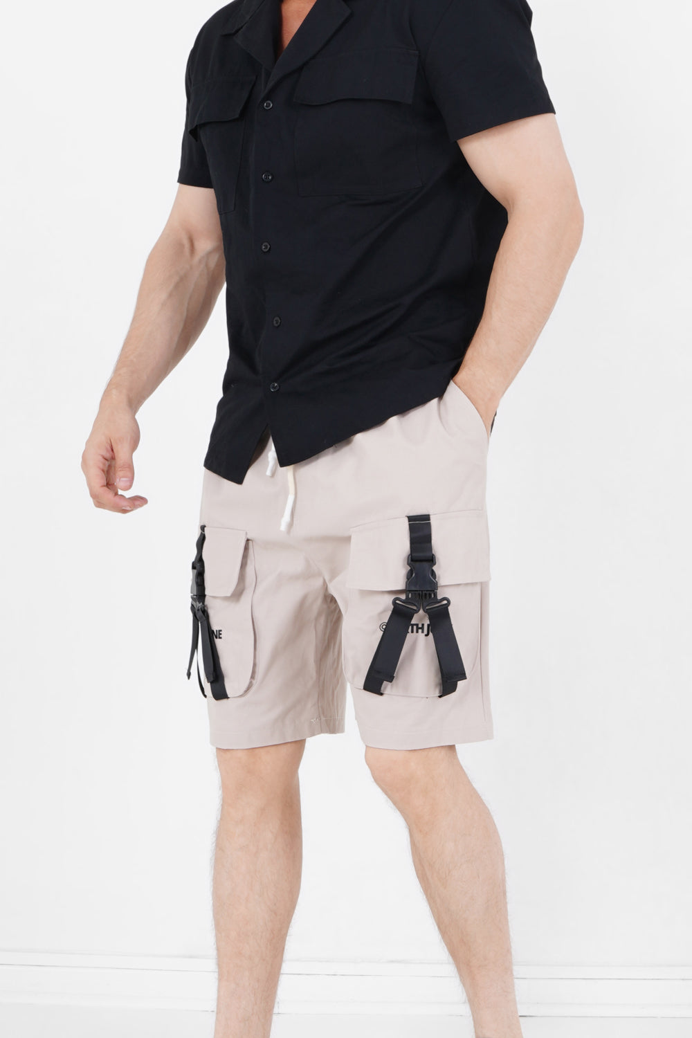 Sixth June - Short utilitaire sangles Beige