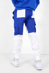 Sixth June - Pantalon cargo bicolore Bleu
