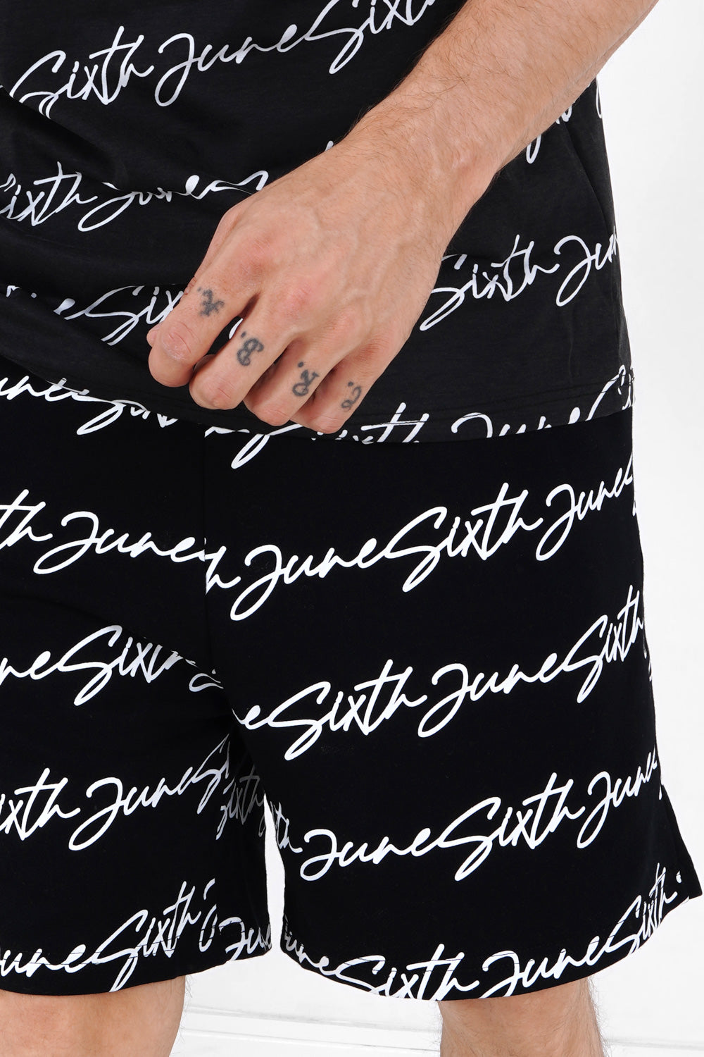 Sixth June - Short logo signature imprimé Noir