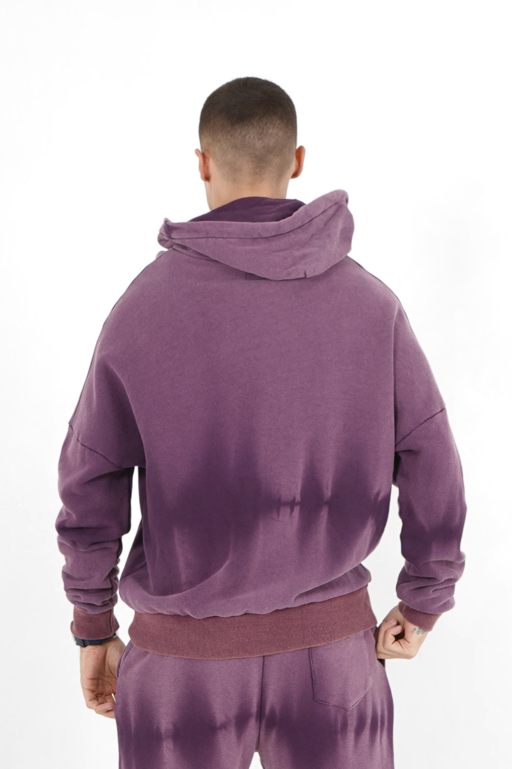 Sixth June - Gilet délavé capuche Violet foncé