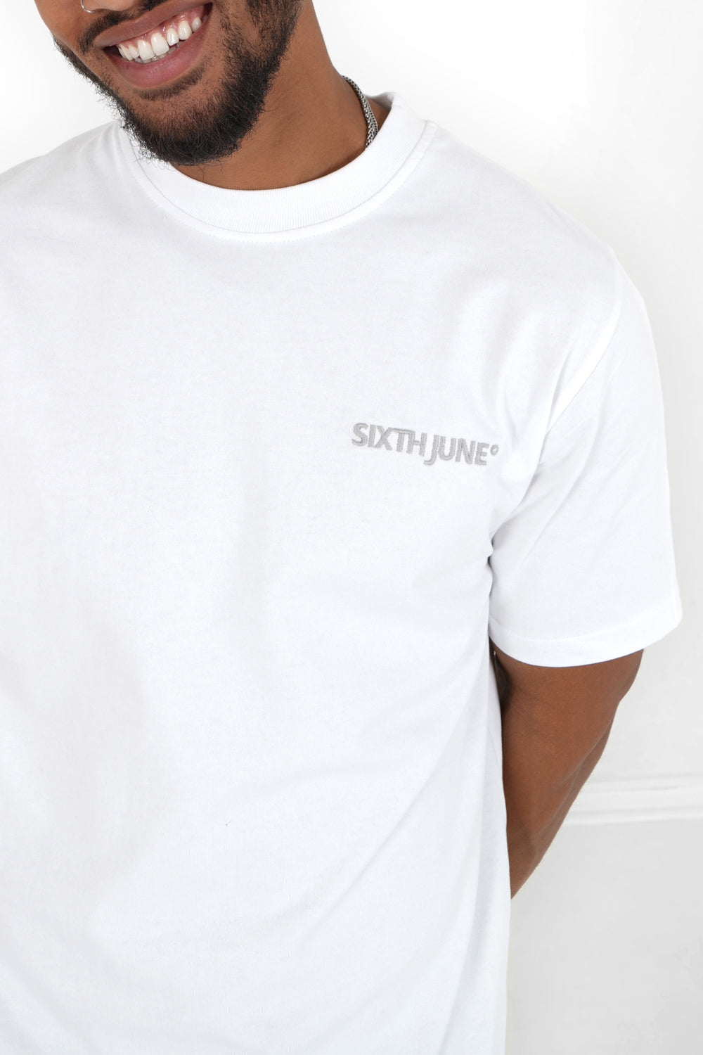 Sixth June - T-shirt logo brodé Blanc