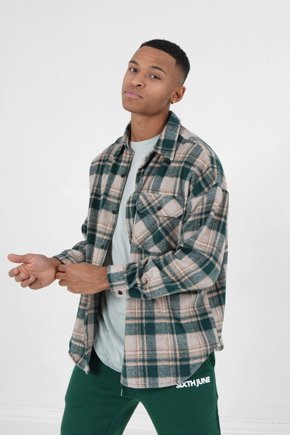 Sixth June - Chemise tartan polaire Vert