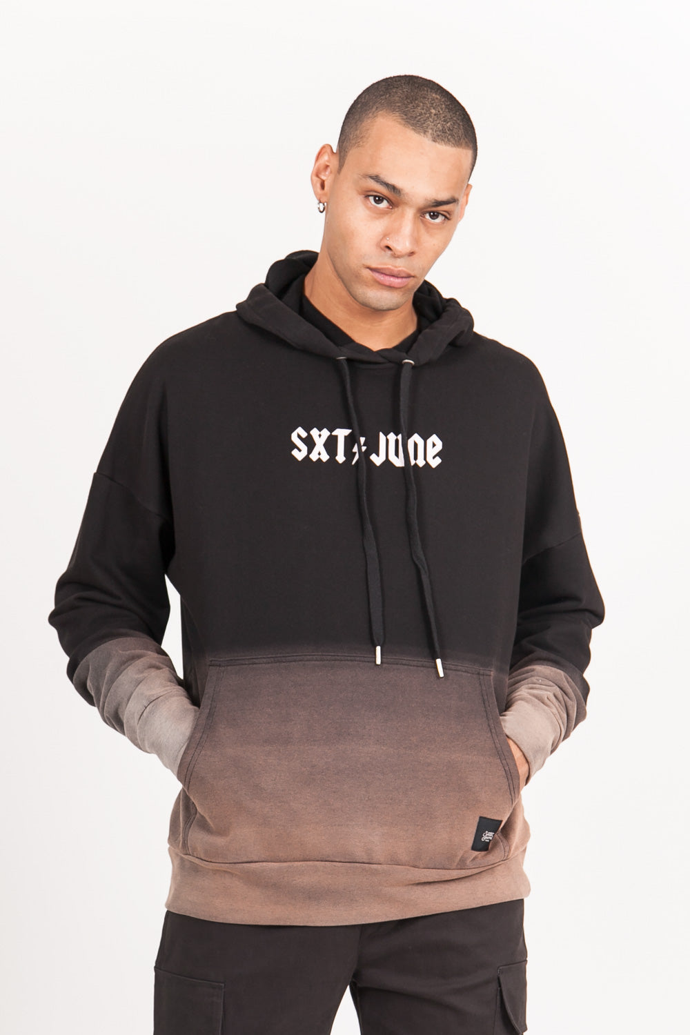 Sixth June - Sweat capuche tie and dye Sixth June noir coloré