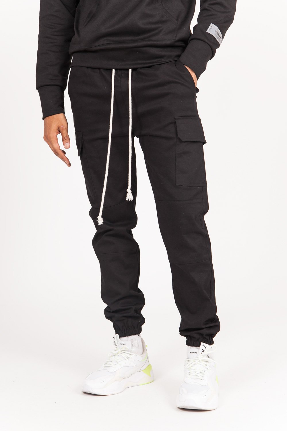 Sixth June - Pantalon cargo cordons noir