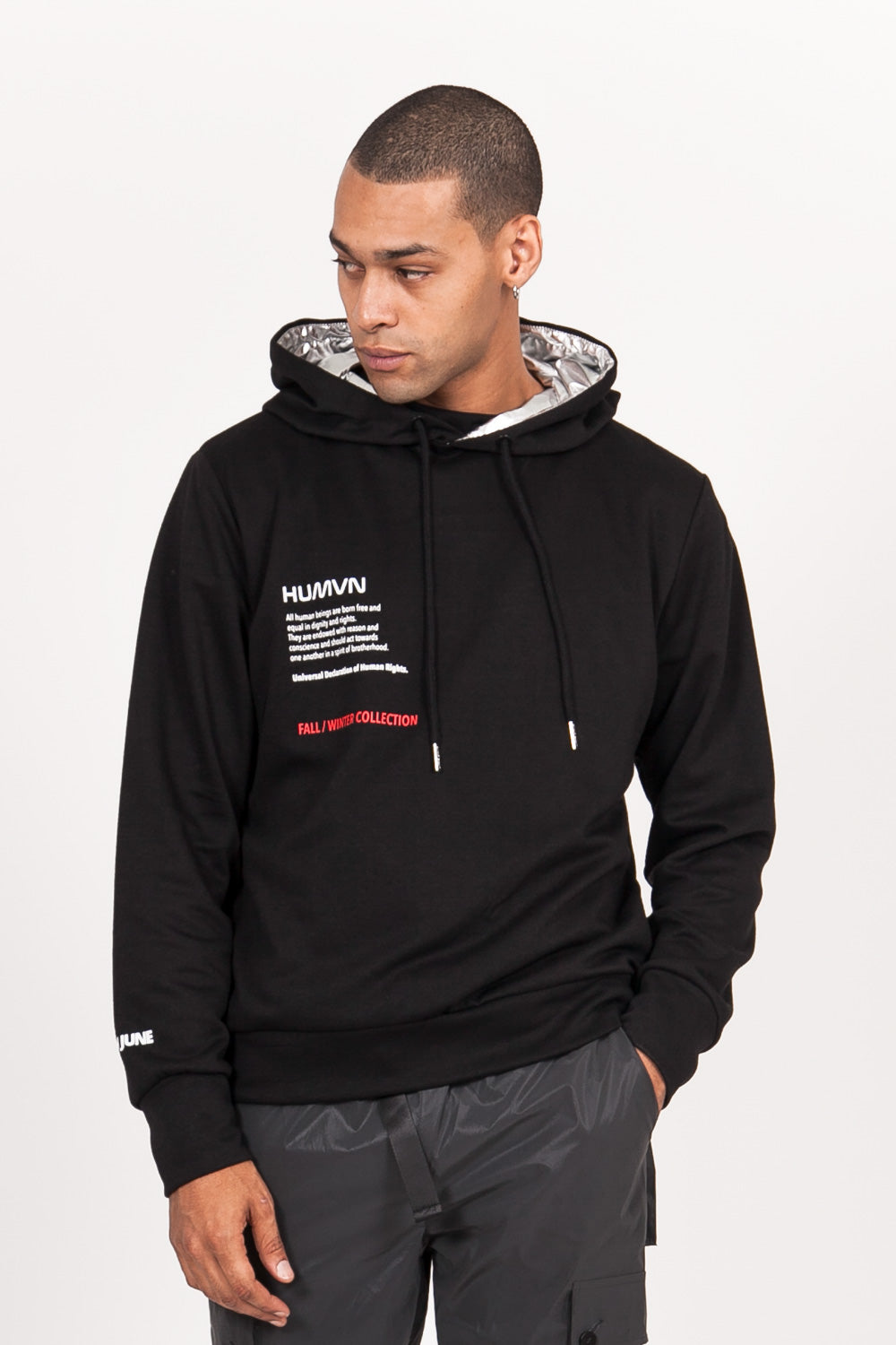 Sixth June - Sweat capuche aluminium human noir