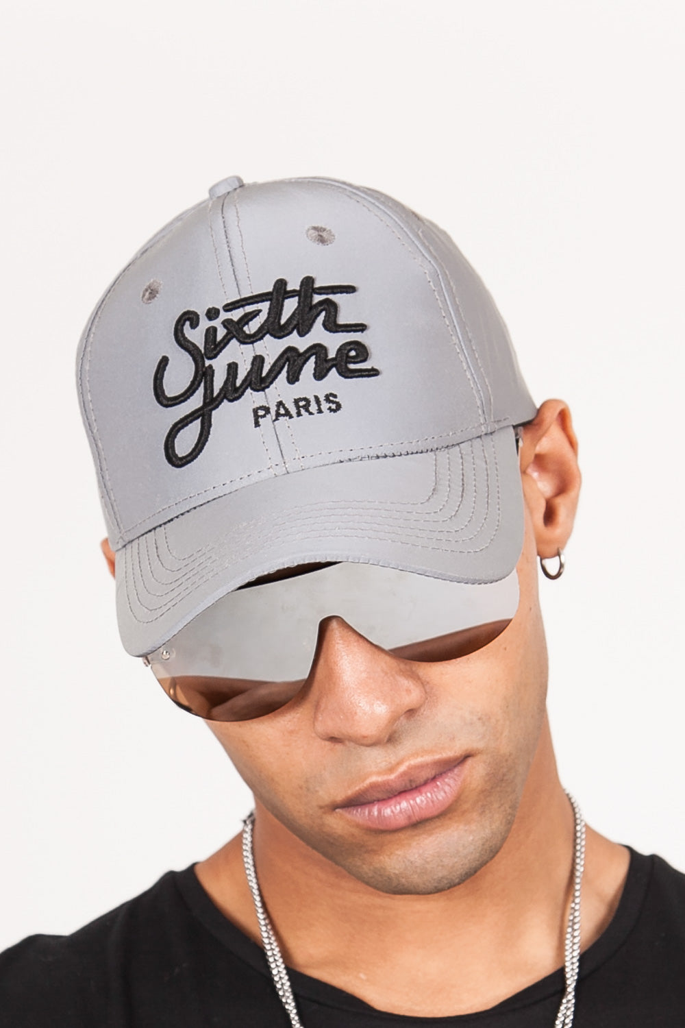 Sixth June - Casquette réfléchissante logo gris
