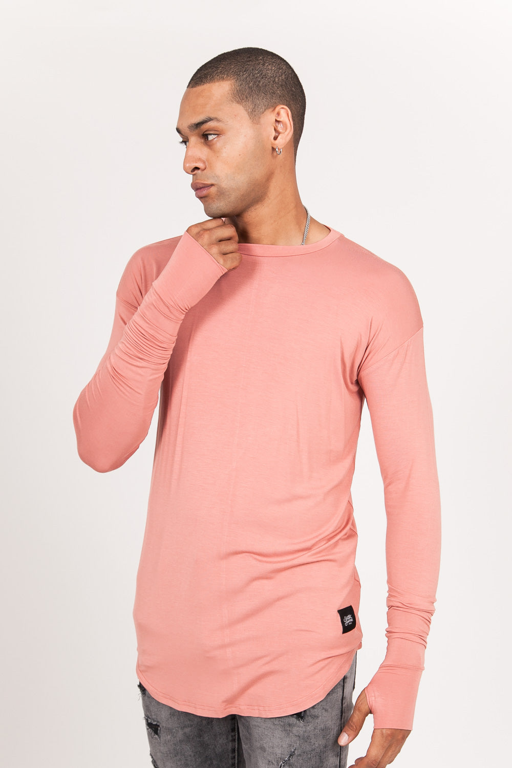 Sixth June - T-shirt manches longues bas arrondi rose