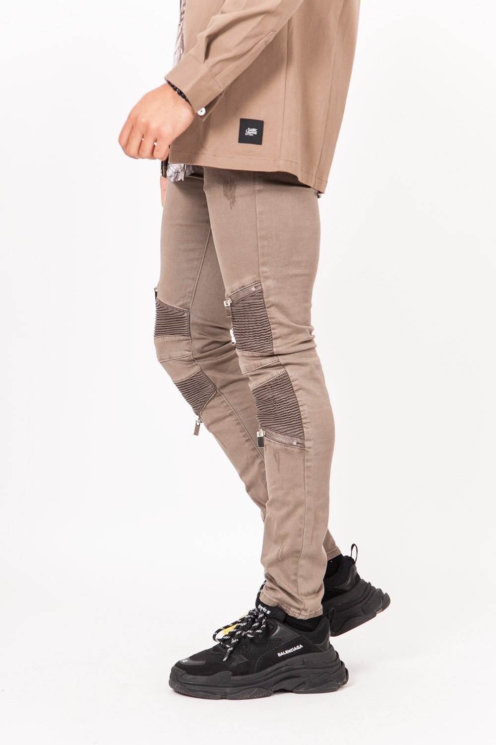 Jean biker beige M2246HDE