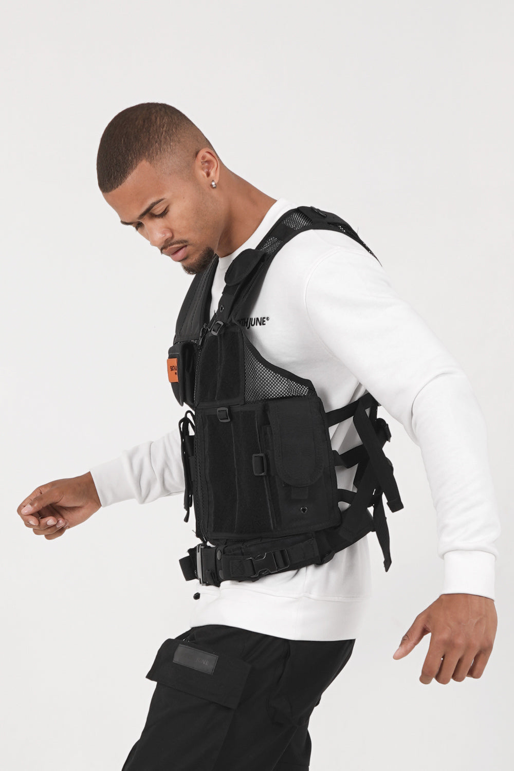 Sixth June - Gilet tactique poches propaganda Noir