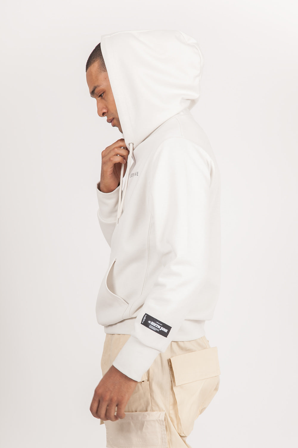 Sixth June - Sweat capuche réfléchissant empiècement logo blanc