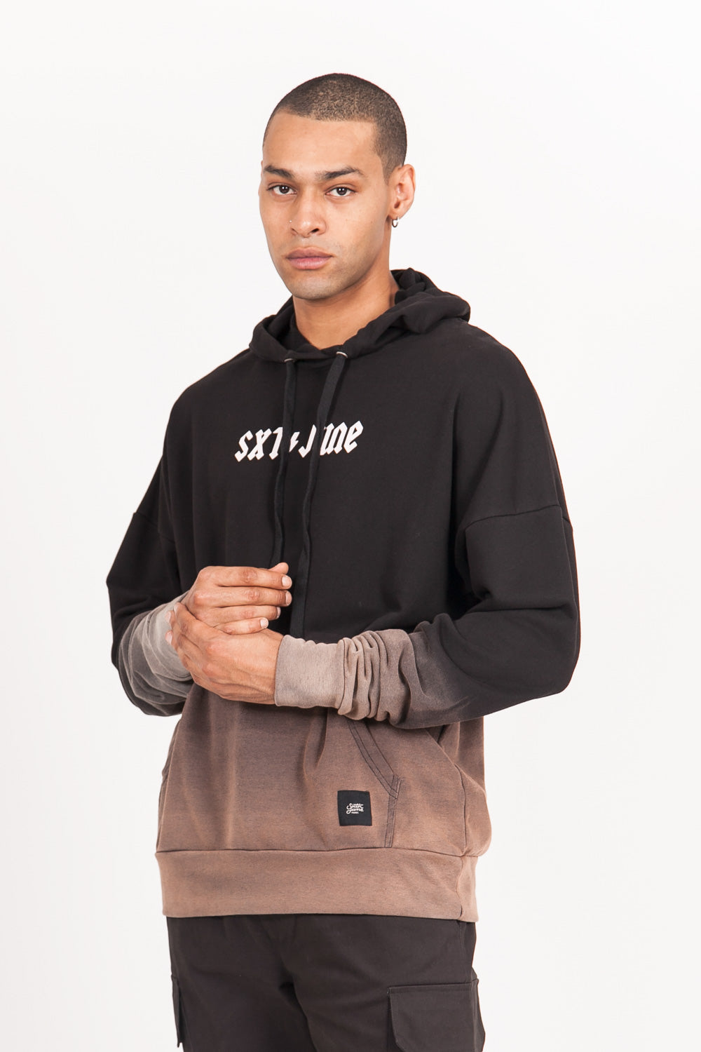 Sixth June - Sweat capuche tie and dye Sixth June noir coloré