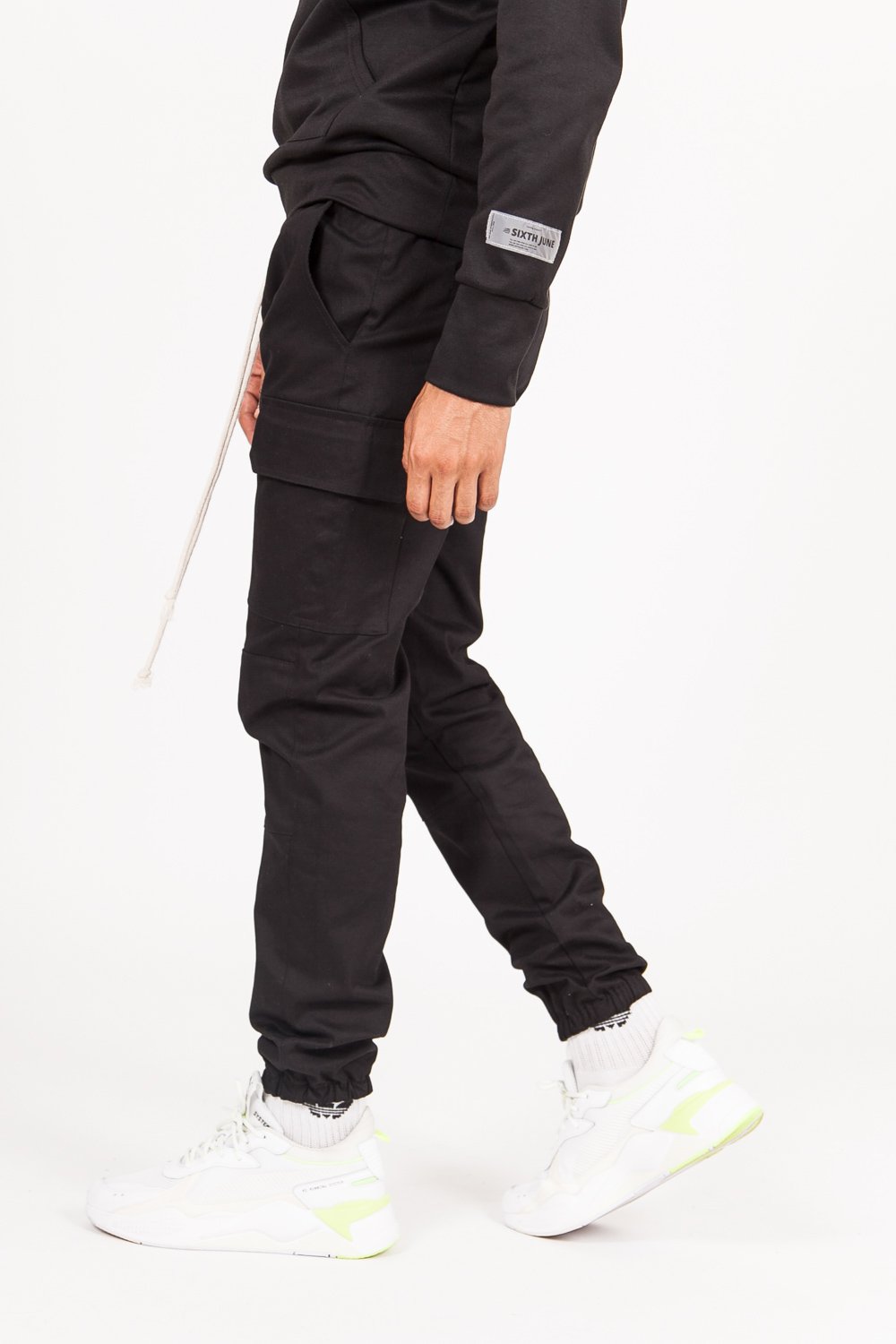 Sixth June - Pantalon cargo cordons noir