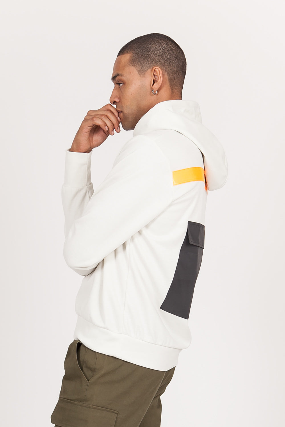 Sixth June - Sweat capuche aluminium human blanc cassé