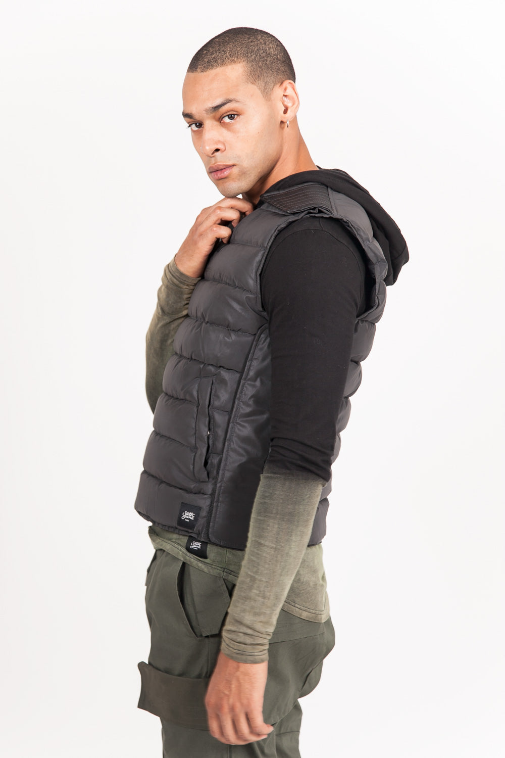 Sixth June - Veste réfléchissante matelassée sans manches logo noir