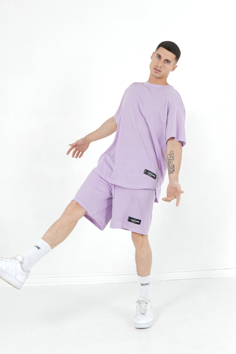 Sixth June - Short mesh logo Violet