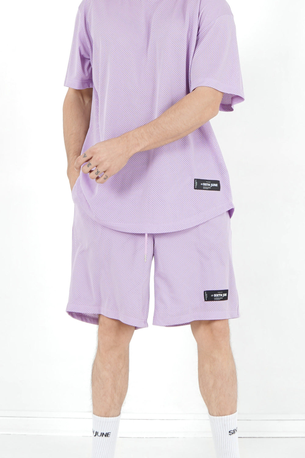Sixth June - Short mesh logo Violet