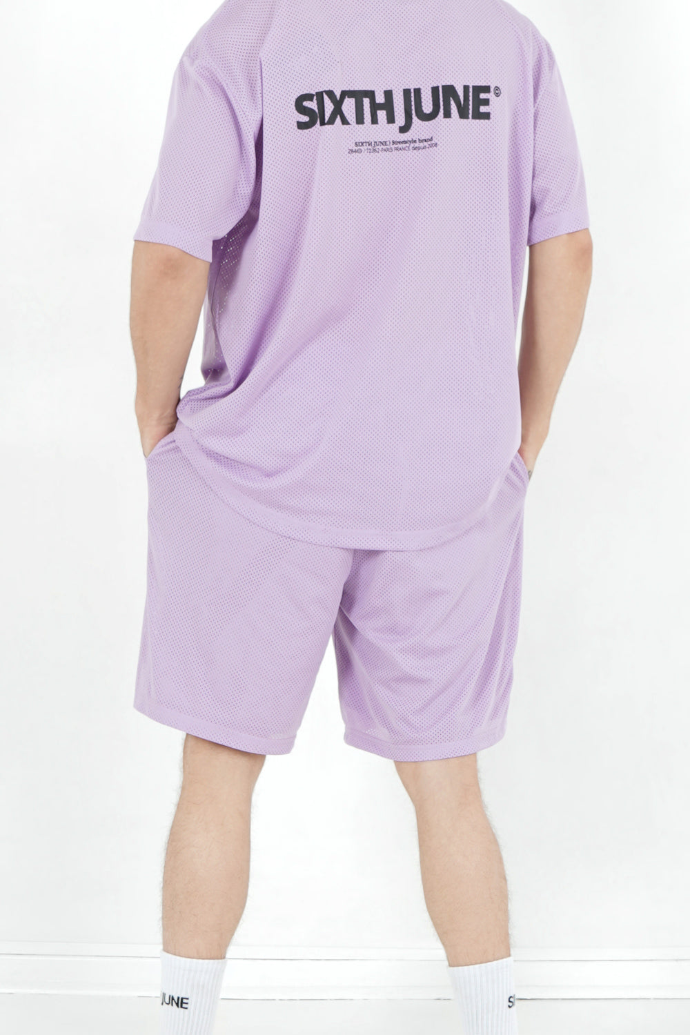 Sixth June - Short mesh logo Violet