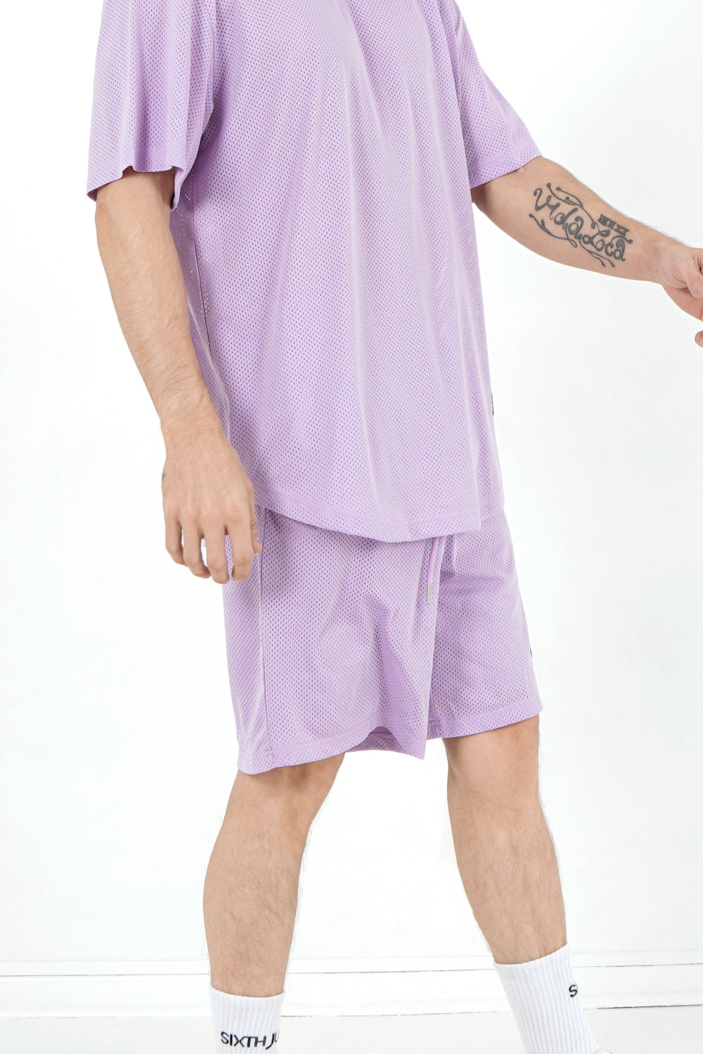 Sixth June - Short mesh logo Violet