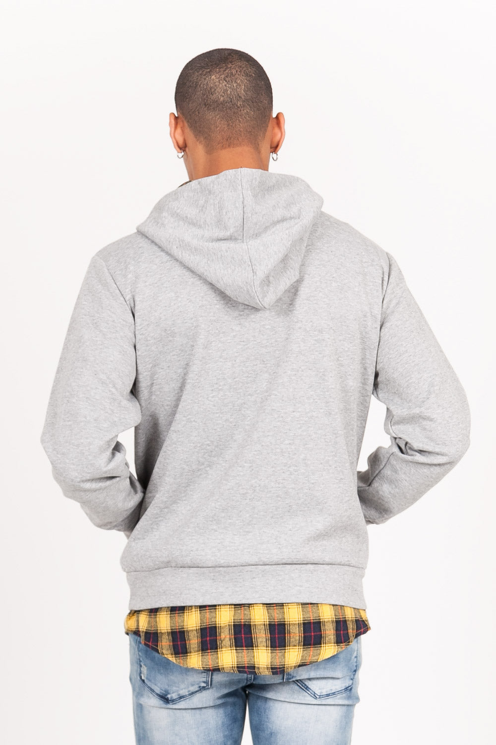 Sixth June - Sweat capuche carreaux logo noir