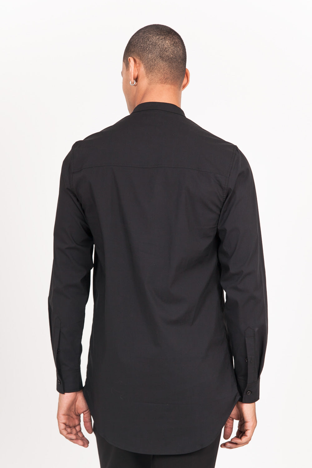 Sixth June - Chemise mao poche réfléchissante noir