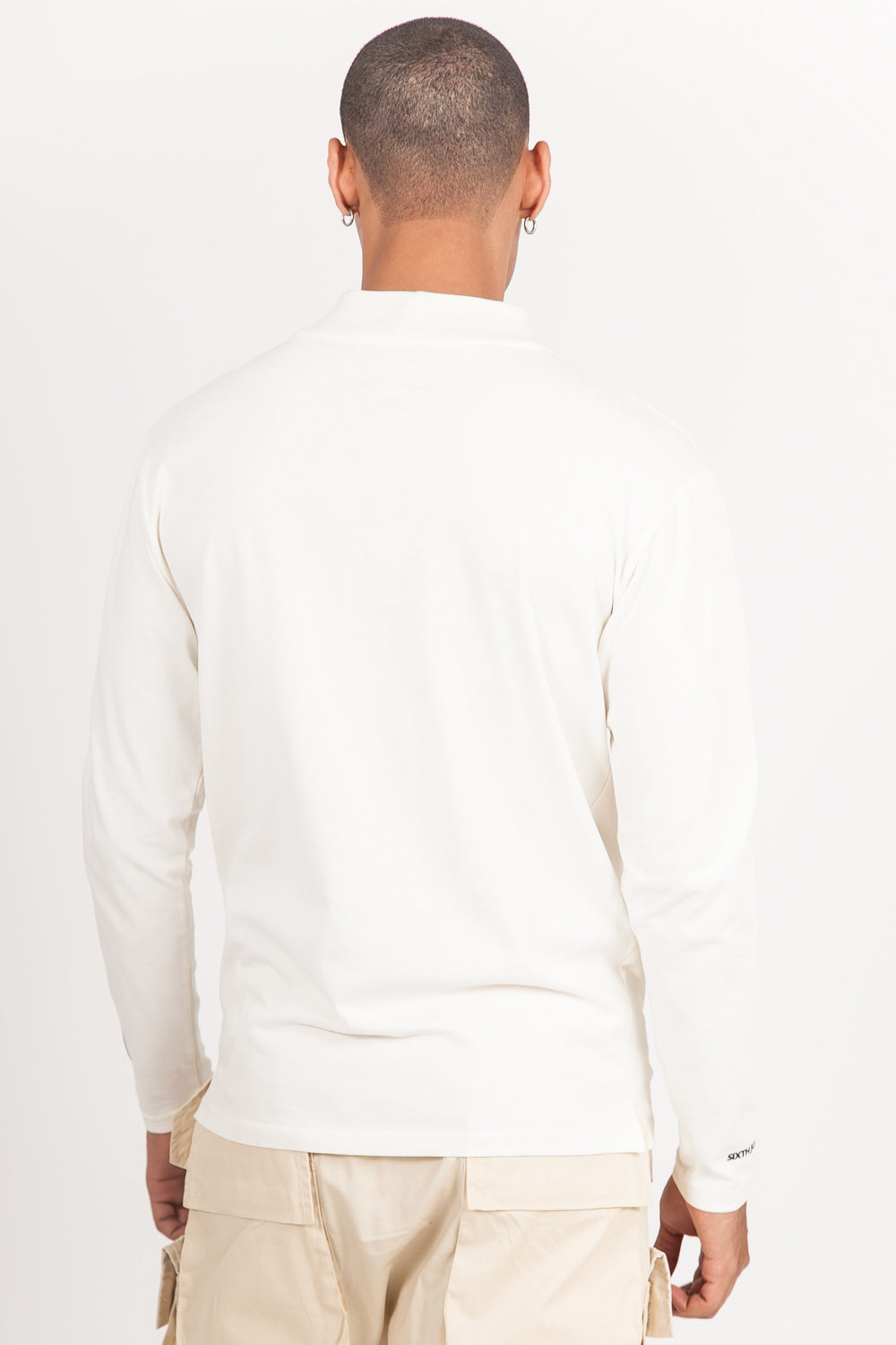 Sixth June - T-shirt col cheminée logo blanc cassé