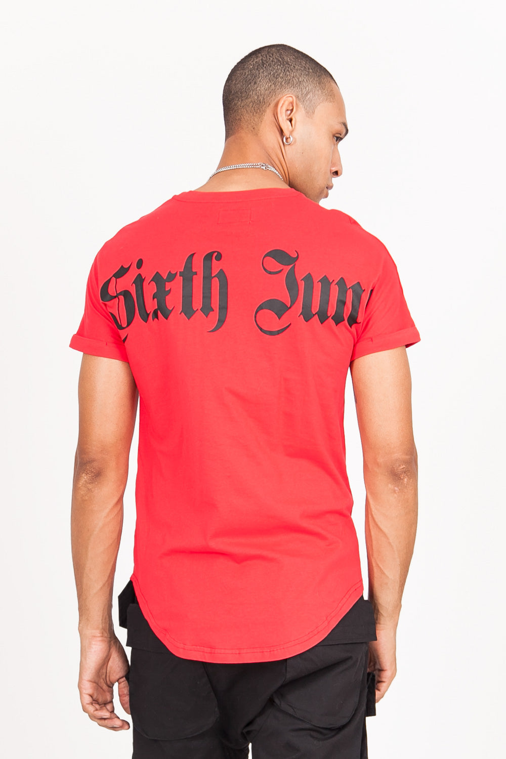Sixth June - T-shirt gothique imprimé rouge