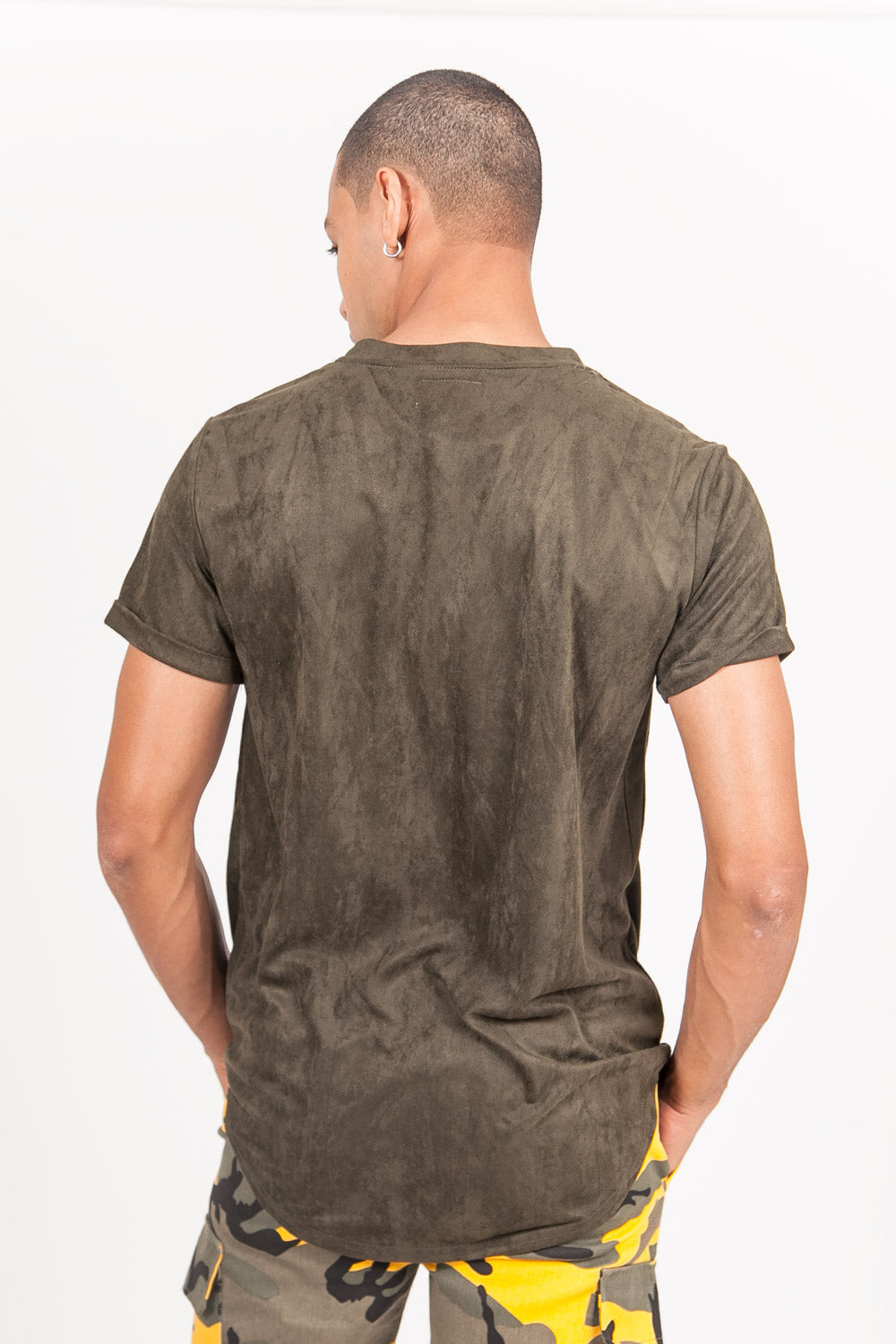 Sixth June - T-shirt suédine oversize kaki 1925V