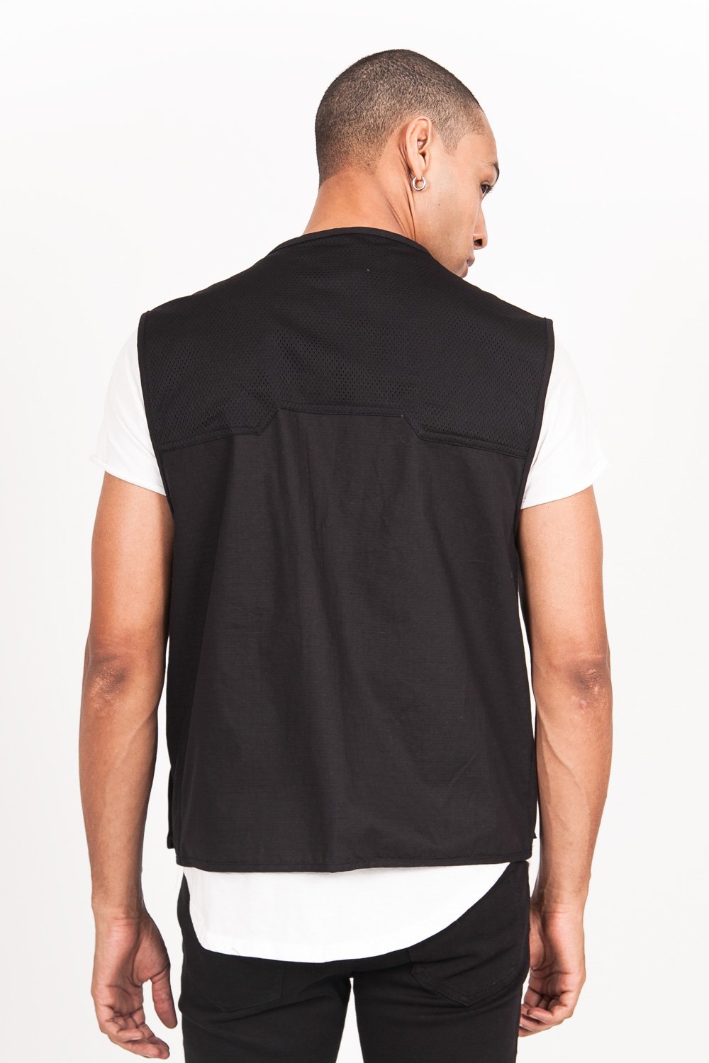 Gilet multipoches sans manches noir