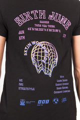 Sixth June - T-shirt hologramme noir