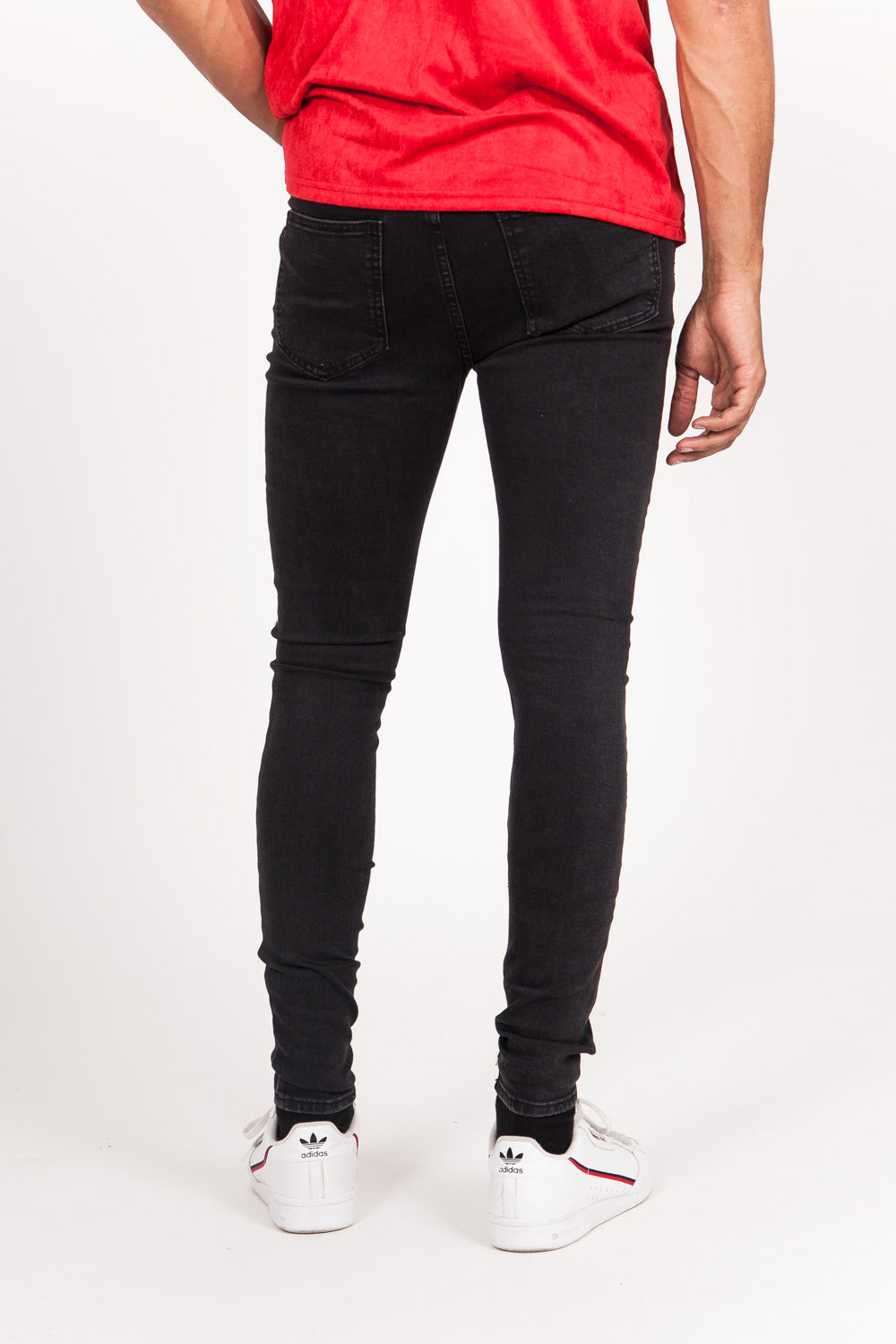 Sixth June - Jean destroy patch gauffré noir