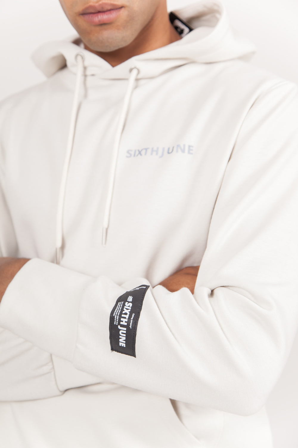 Sixth June - Sweat capuche réfléchissant empiècement logo blanc
