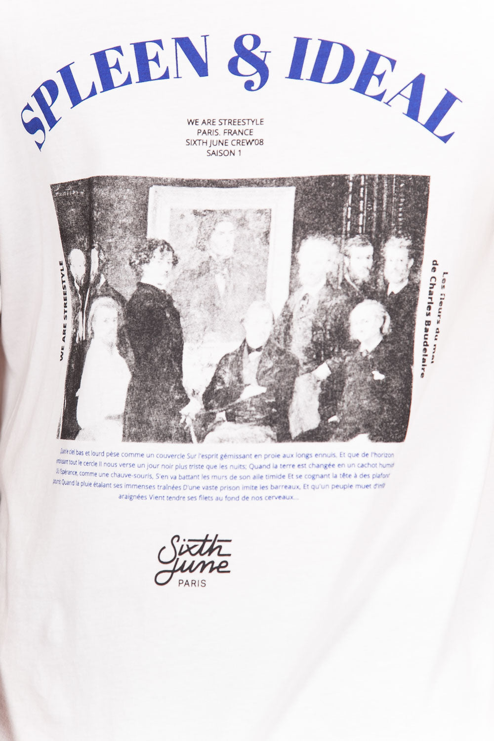 Sixth June - T-shirt spleen&ideal photo blanc