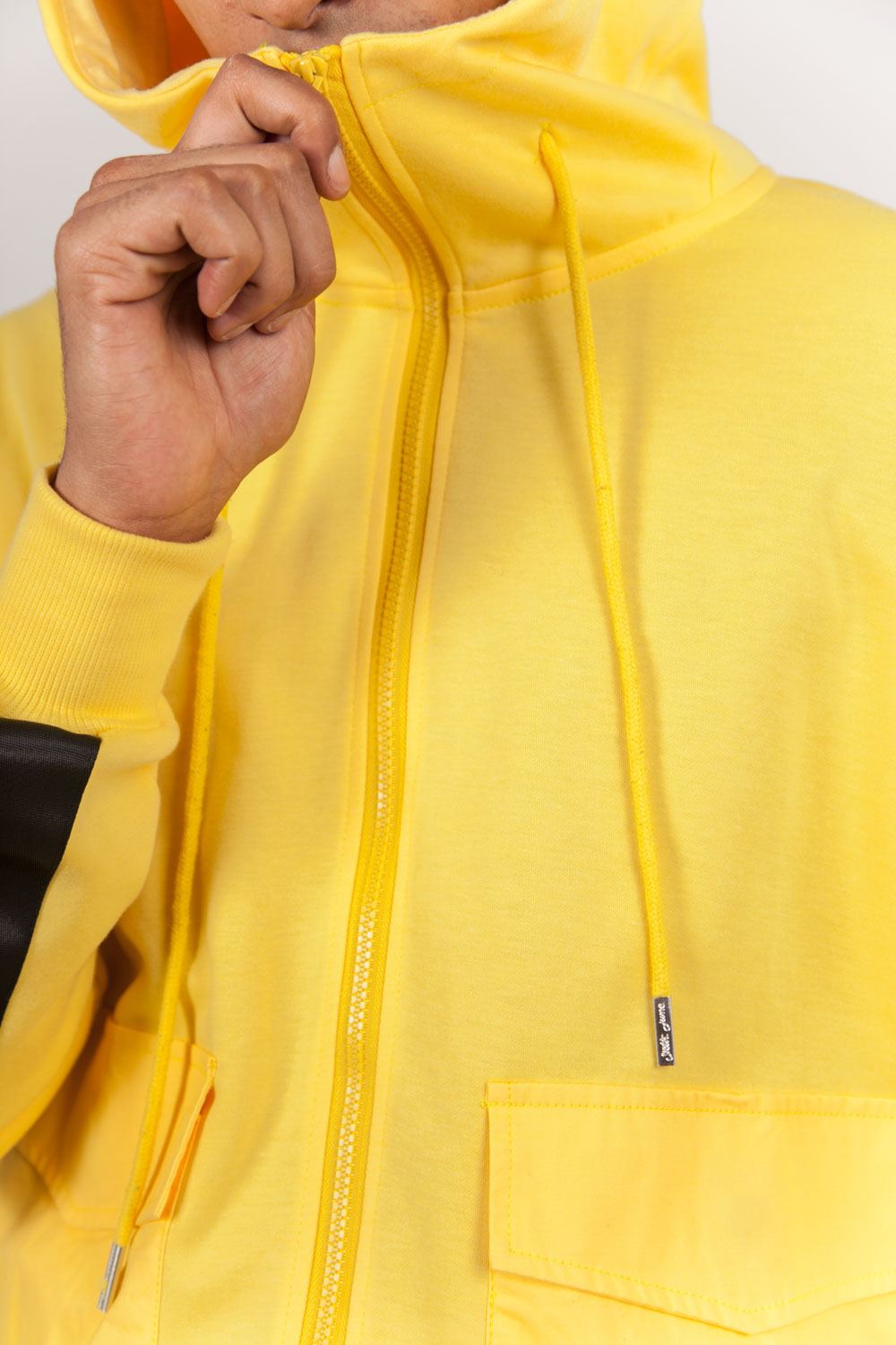 Sixth June - Sweat capuche zippée cargo jaune