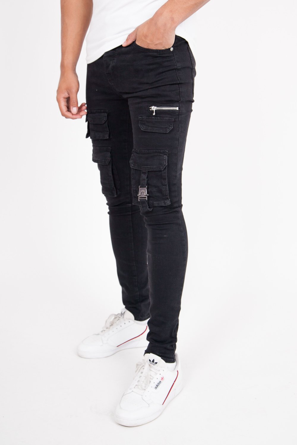 Sixth June - Jean poches tactique zip Noir